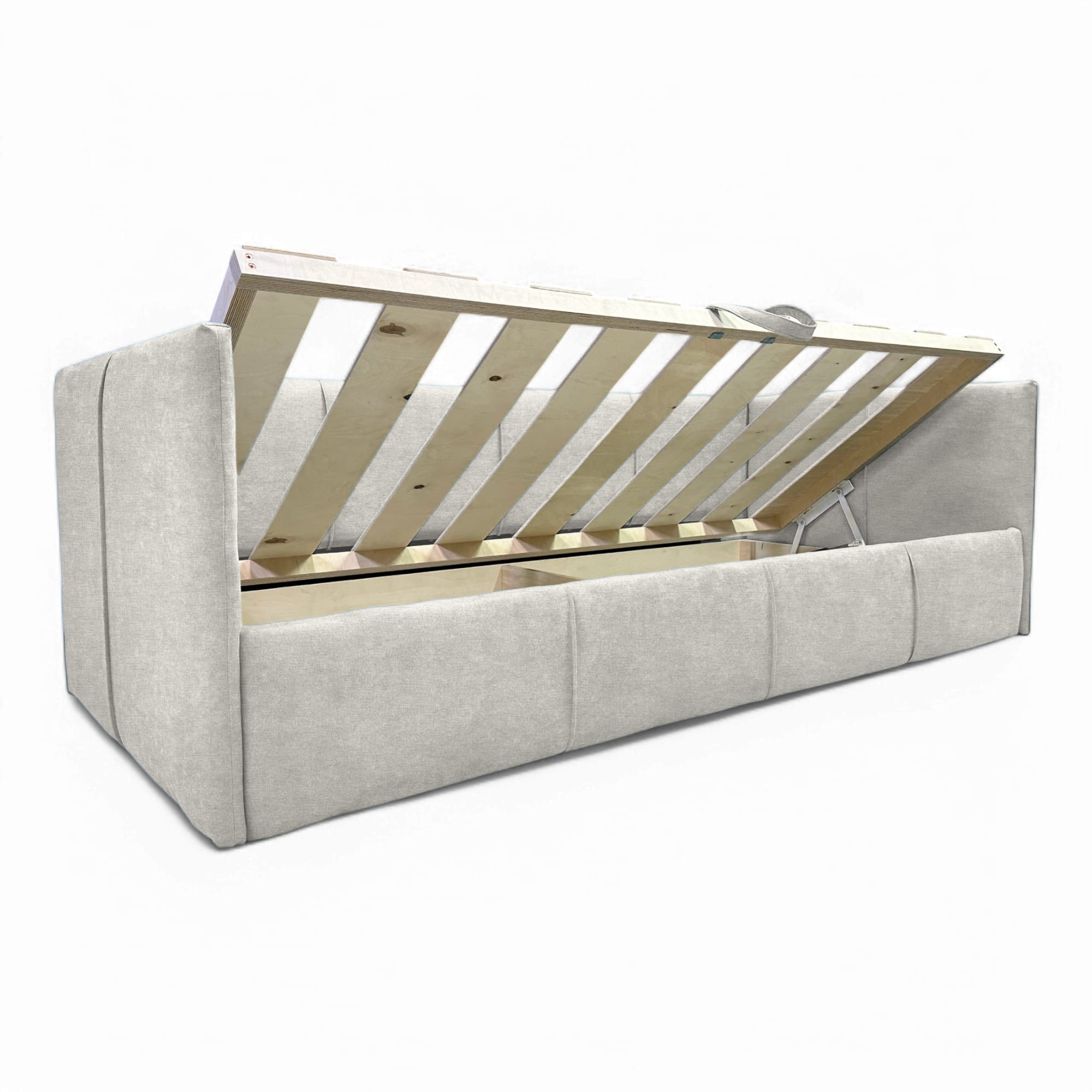 Single bed Teodor Light gray Without mattress - 4