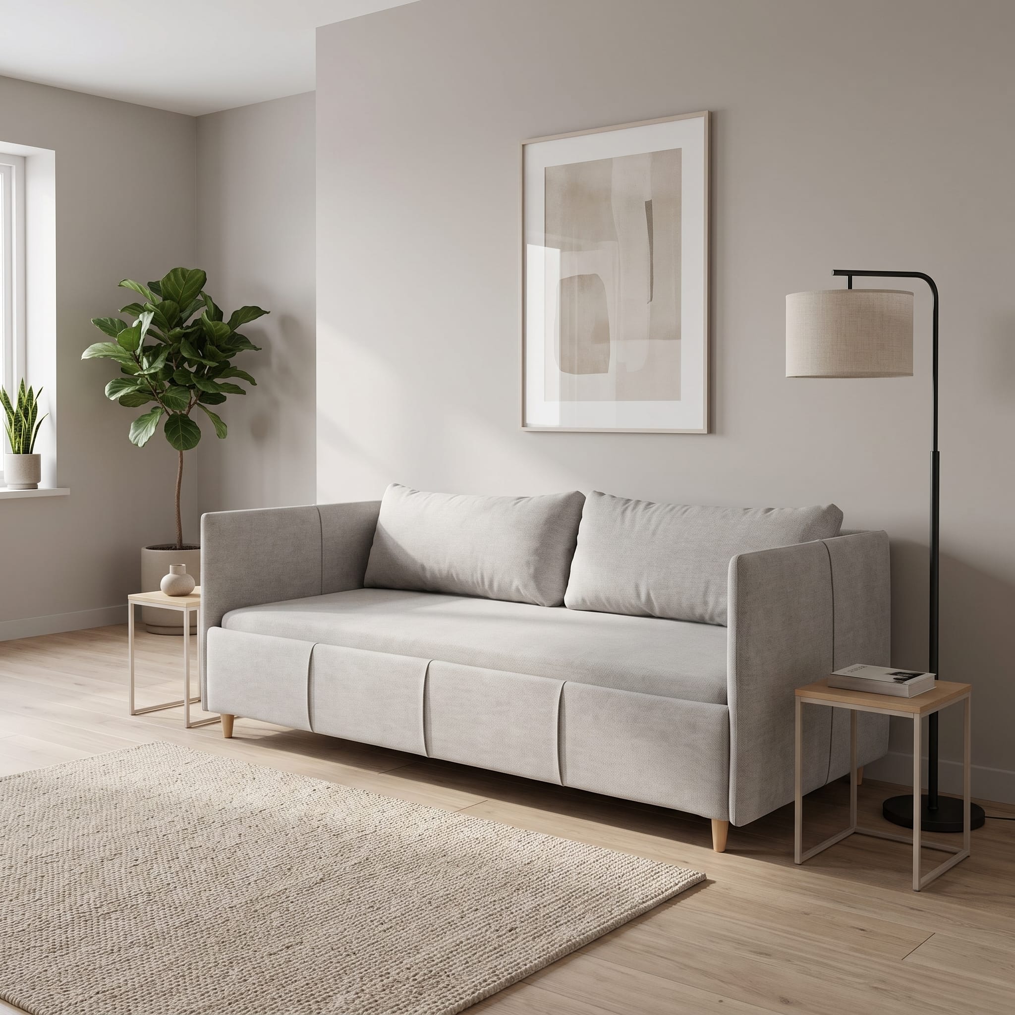 Single bed Teodor PLUS Light gray - 1