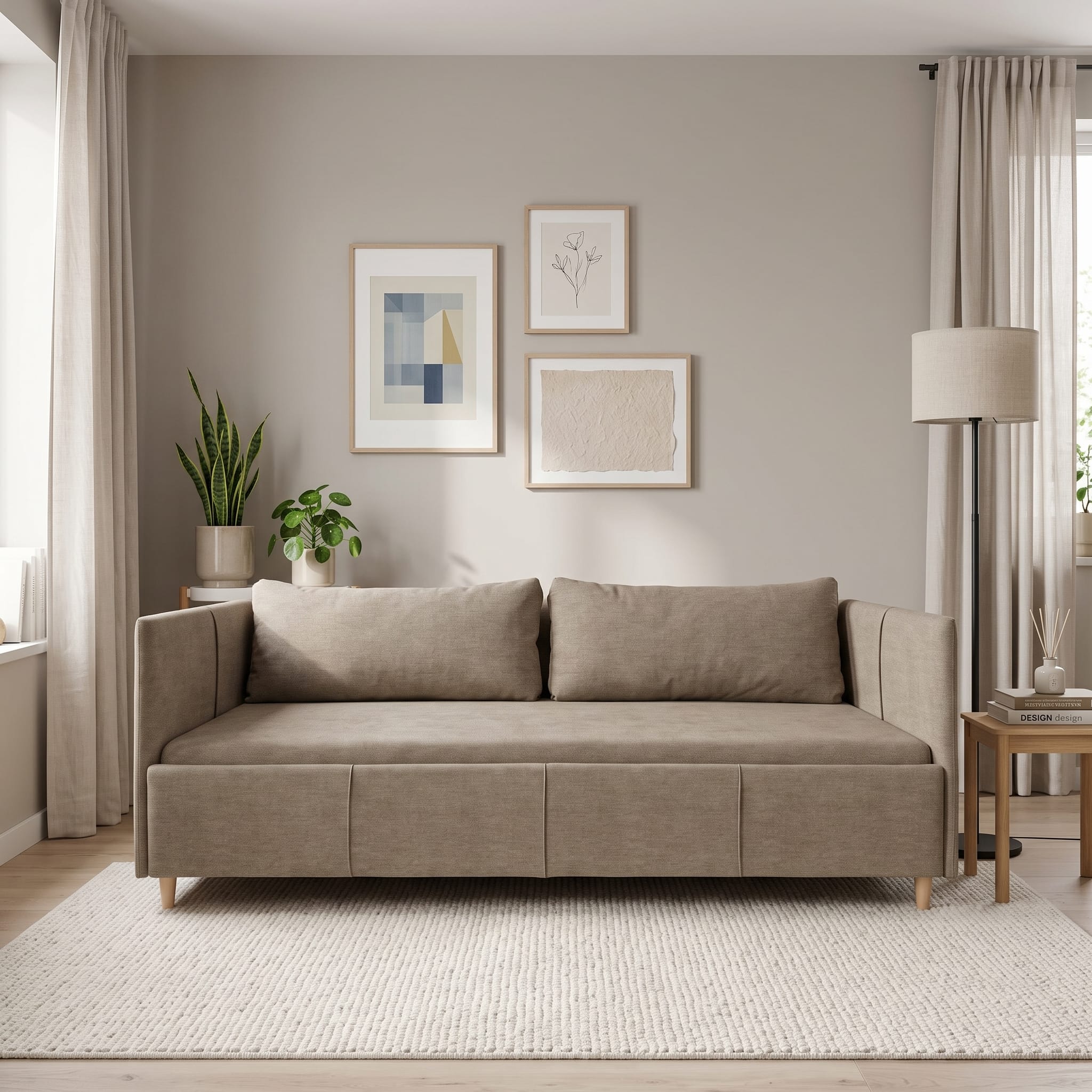 Single bed Teodor PLUS Beige-gray - 1