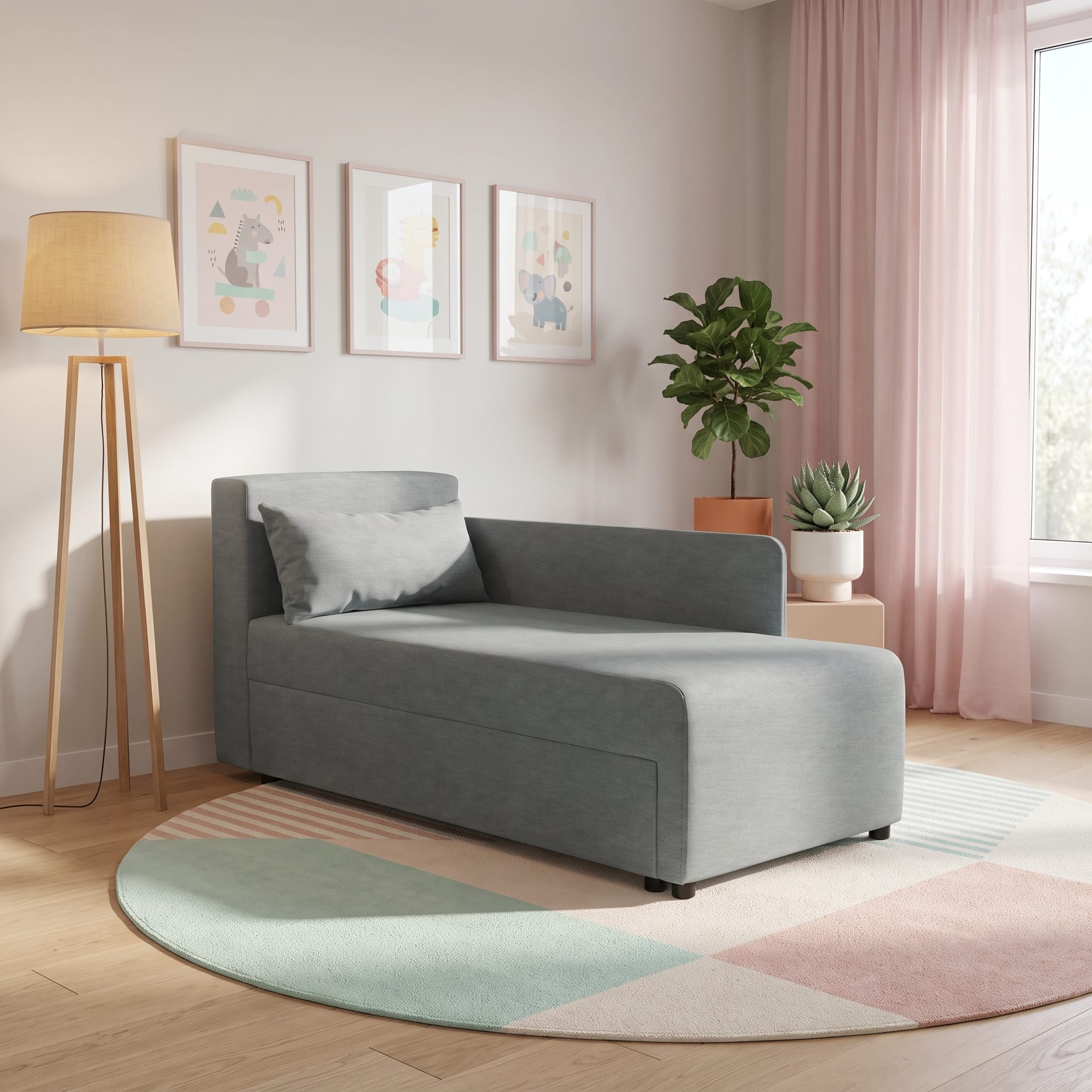 Children's Sofa Bed Villy Dark gray - 1